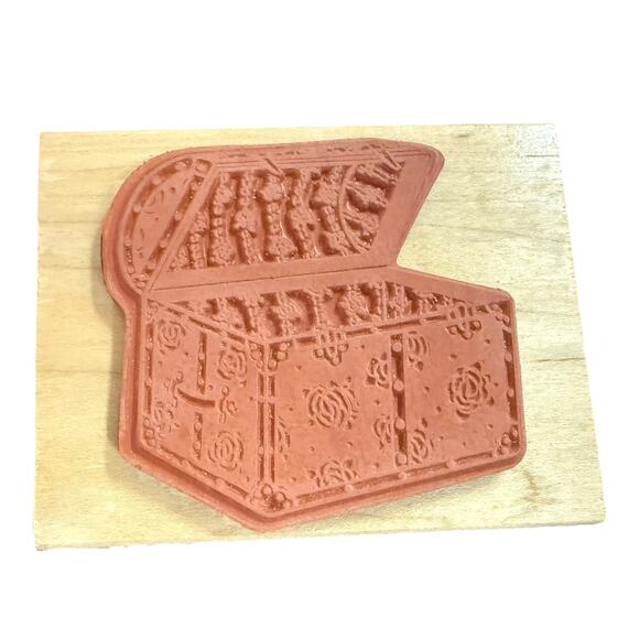 All Night Media Posh Impressions Rose Trunk Box 550J73 Rubber Stamp - Picture 2 of 3